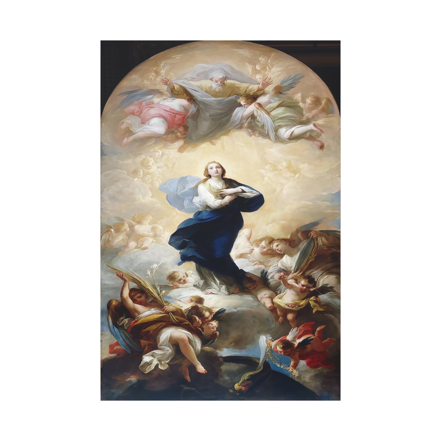 Ready To Hang - Mother Mary Immaculate Conception Catholic Canvas Wall Art