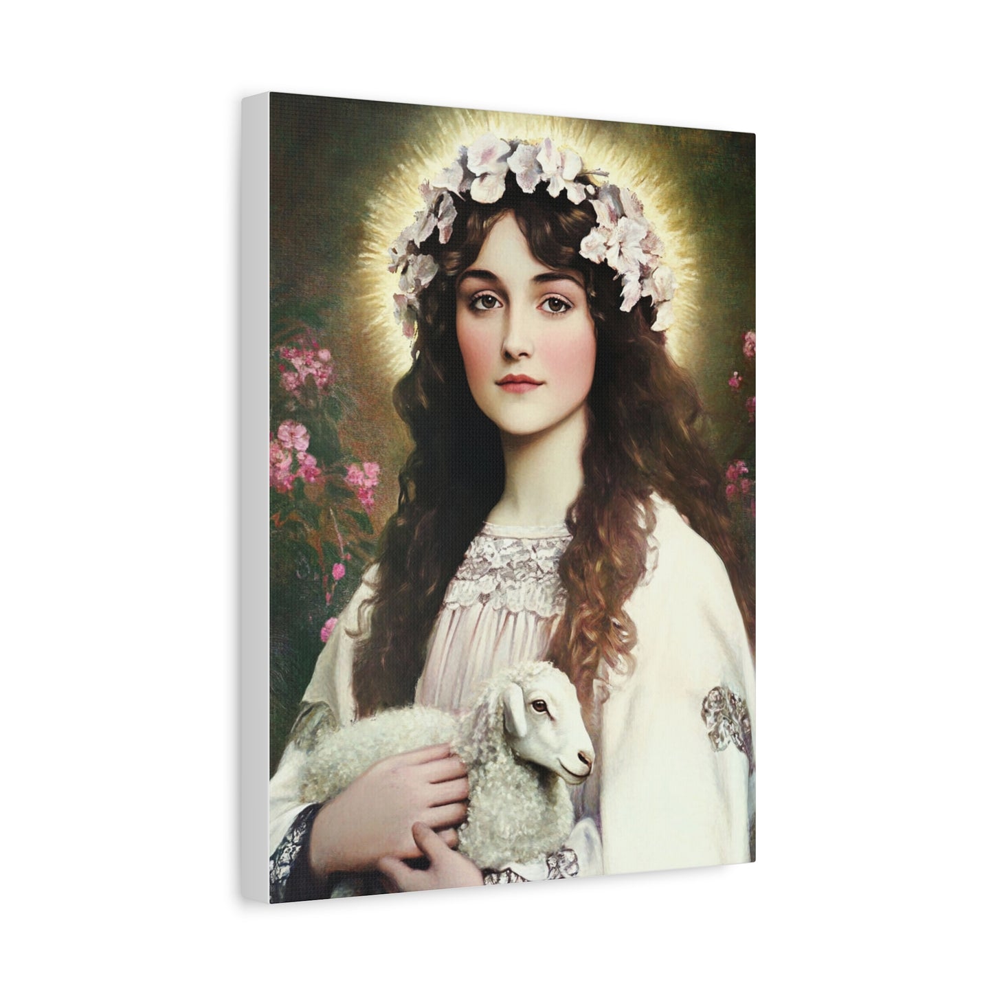 Agnes of rome stCanvas Wall Art, Christian Decor