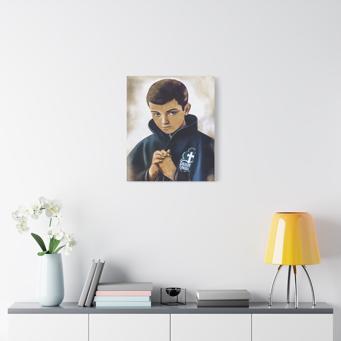 St. Gabriel Our Lady of Sorrows Catholic Canvas Wall Art, Christian Decor