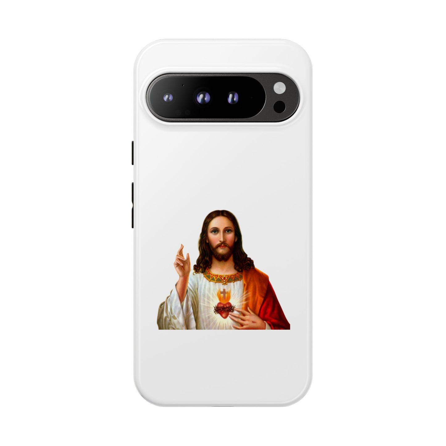 Artistic Phone Case Featuring Jesus, Tough Phone Case, Christian Gift, Religious Phone Cover, Inspirational Phone Accessory, Unique Jesus