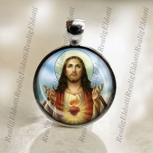 Jesus Our Lord Sacred Heart - Religious Catholic Medal Pendant Christian Jewelry