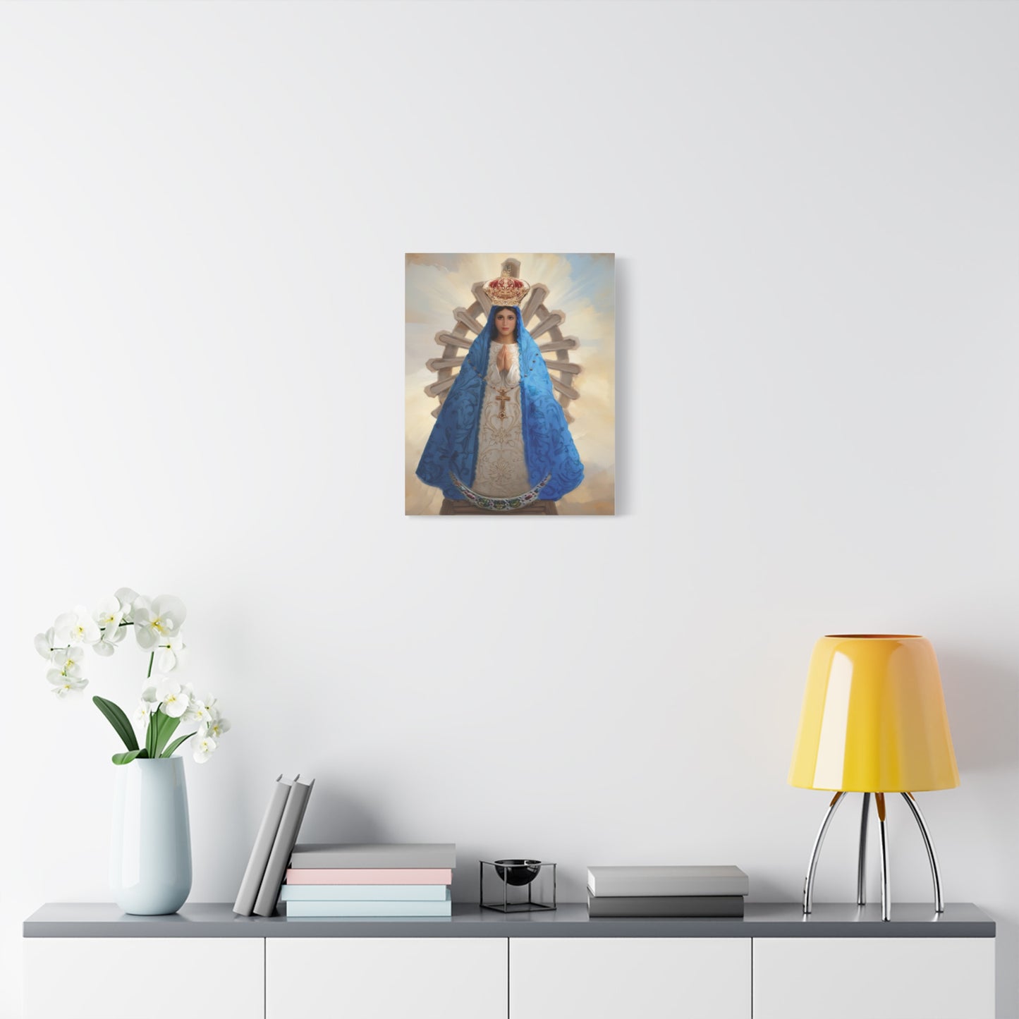 Ready to Hang - Our Lady of Lujan Virgin Mary Catholic Canvas Wall Art, Christian Decor