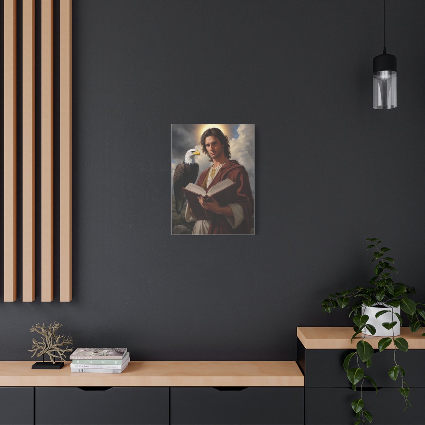 St. John the Evangelist Catholic Canvas Wall Art, Christian Decor