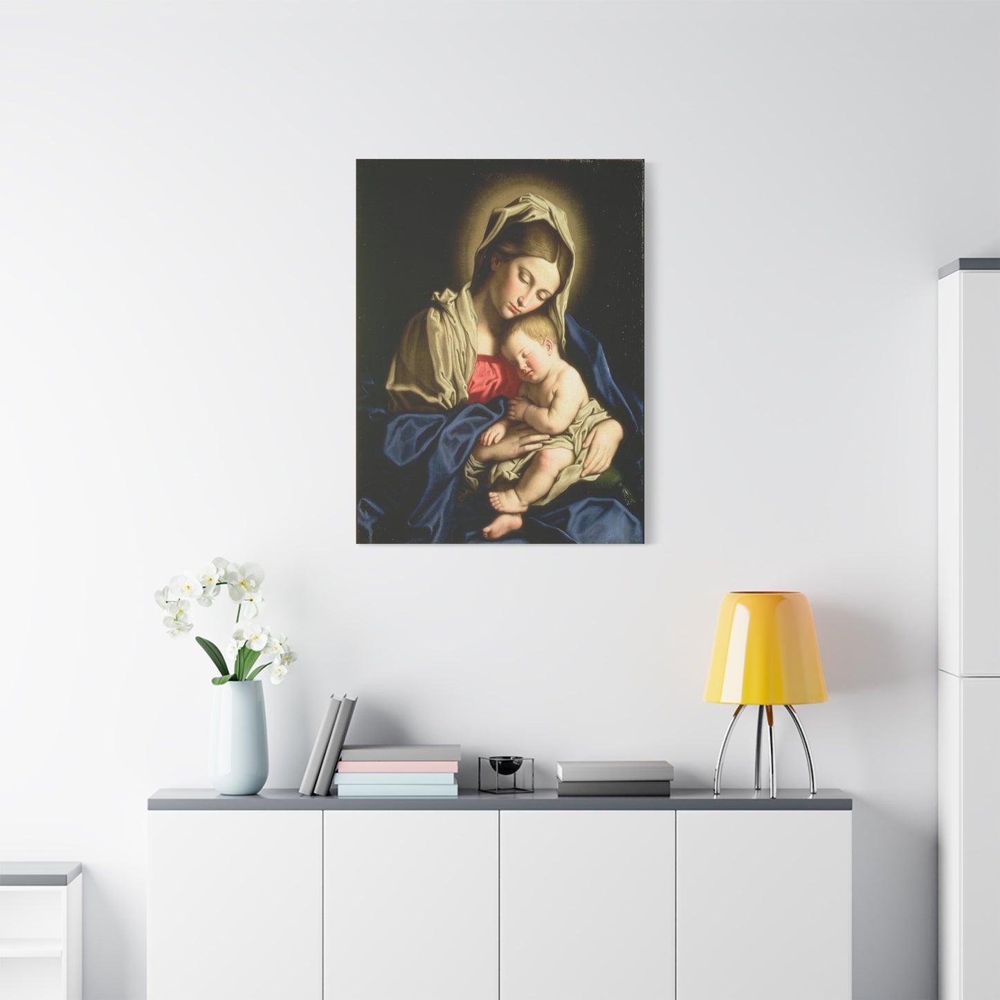 Madonna And Child Catholic HQ Print on Canvas Ready To Hang - Virgin Mary Canvas