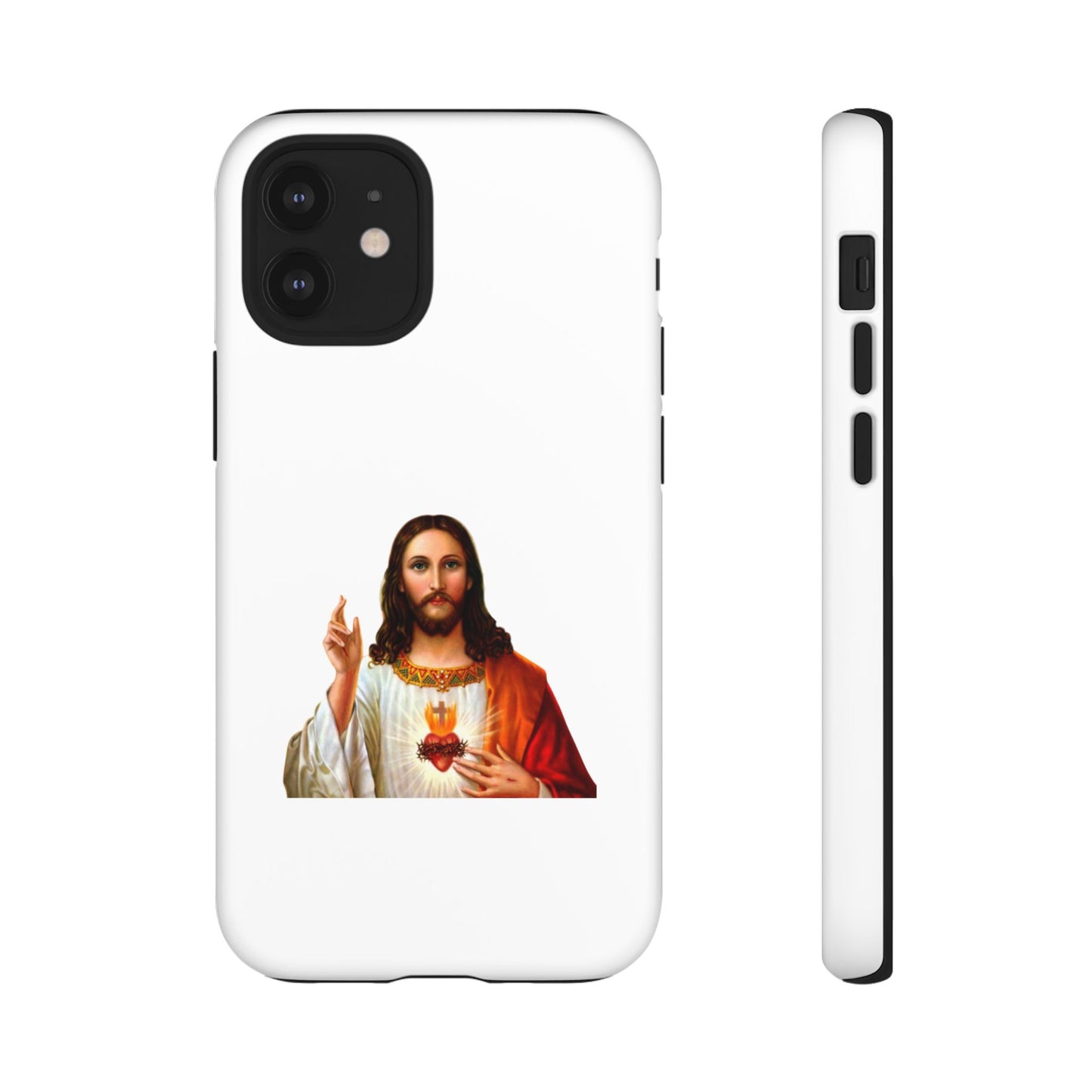 Artistic Phone Case Featuring Jesus, Tough Phone Case, Christian Gift, Religious Phone Cover, Inspirational Phone Accessory, Unique Jesus