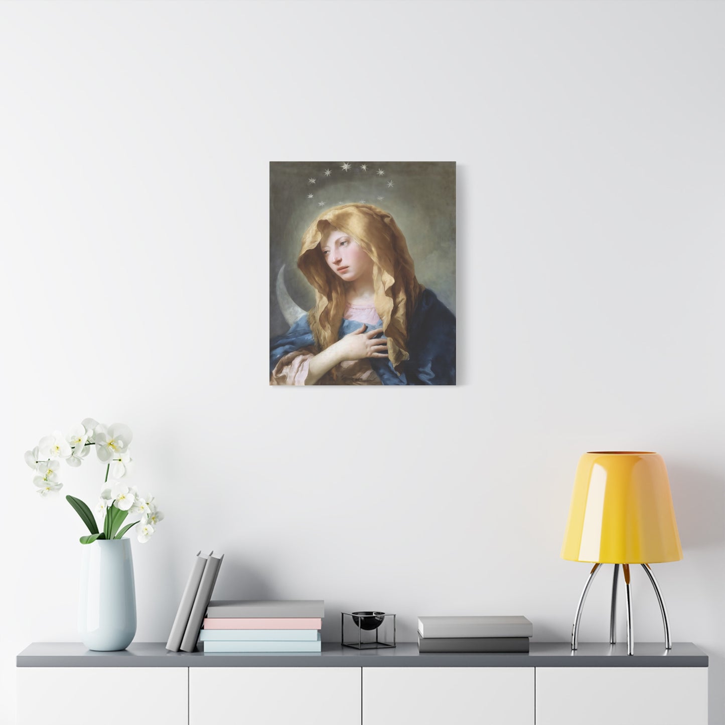 Ready To Hang - Mother Mary Immaculate Conception Art Catholic Canvas Wall Art, Christian Decor