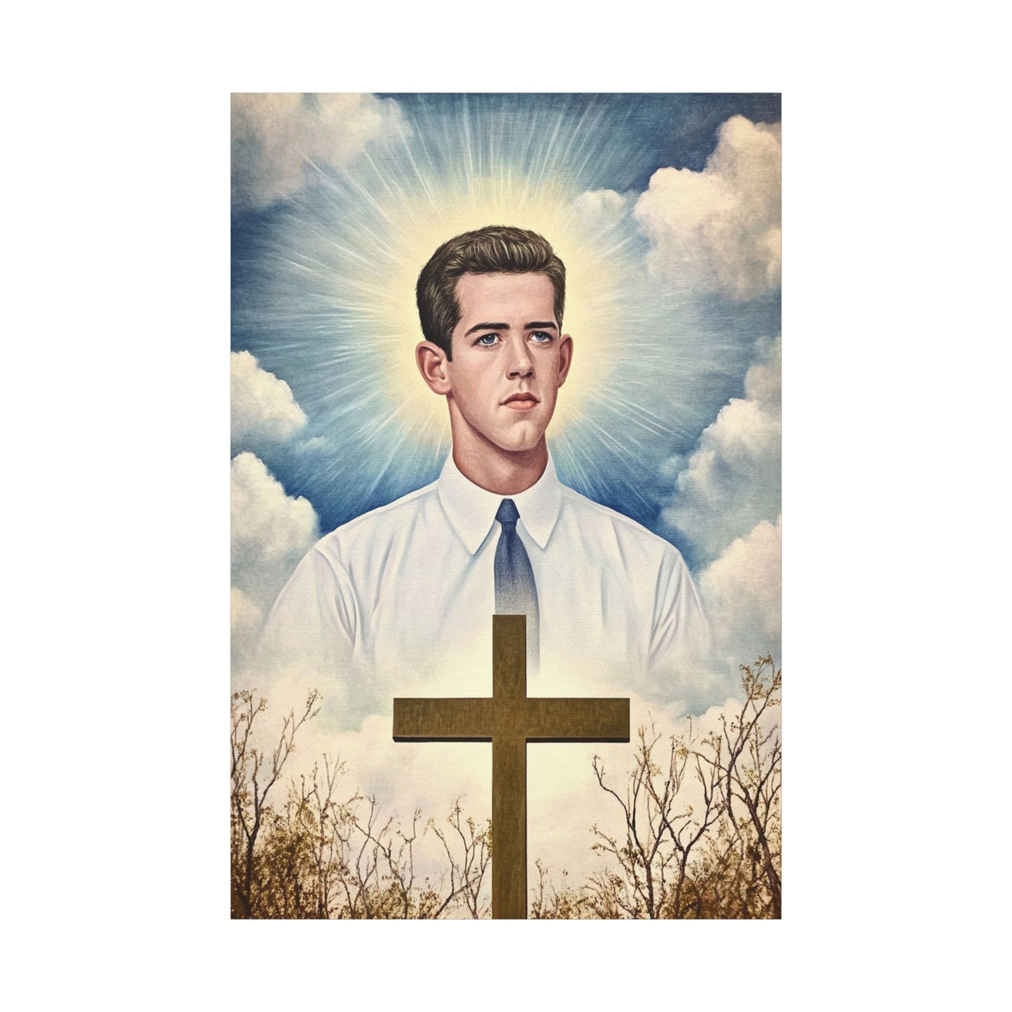 Bl. Alberto Marvelli Canvas Print, Catholic Decor Wall, Gift Religious Christian