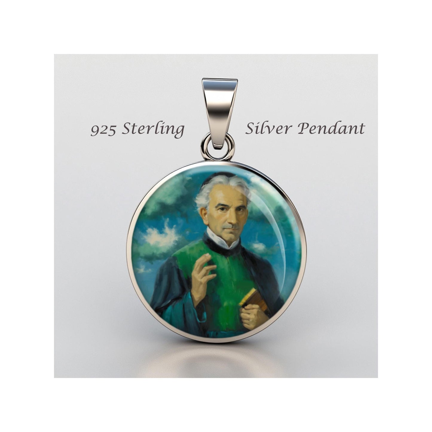 Saint Luigi Scrosoppi Religious Devotional sterling silver 925 Christian Medal Patron