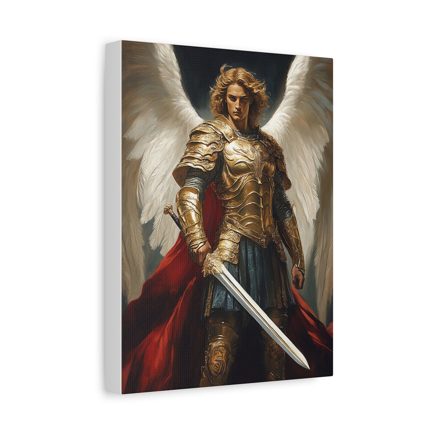 Archangel Michael Catholic digital print Canvas Print, Catholic Decor Wall, Gift Religious Christian