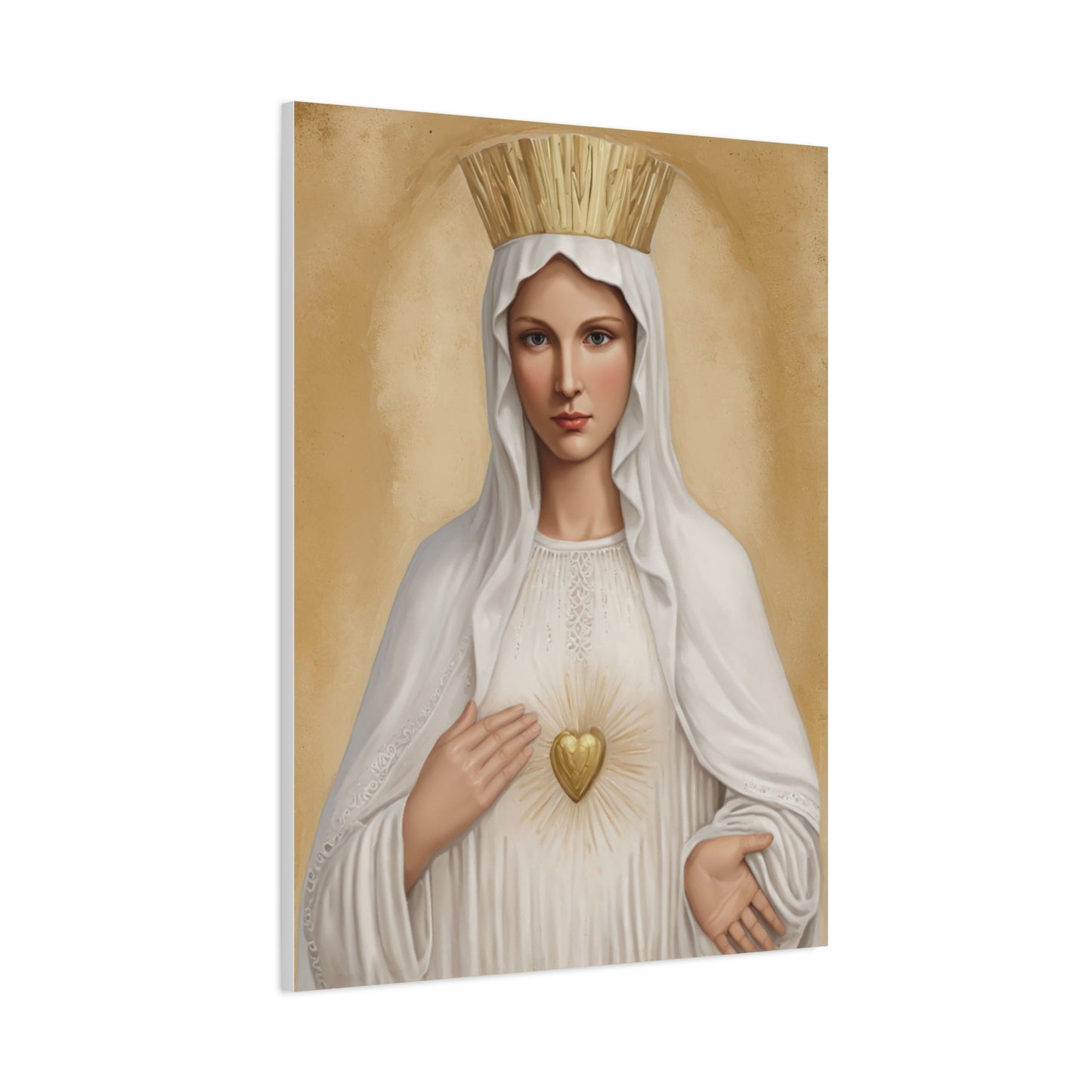 Our Lady Mother Mary Beauraing Canvas Print, Catholic Decor Wall, Gift Religious Christian