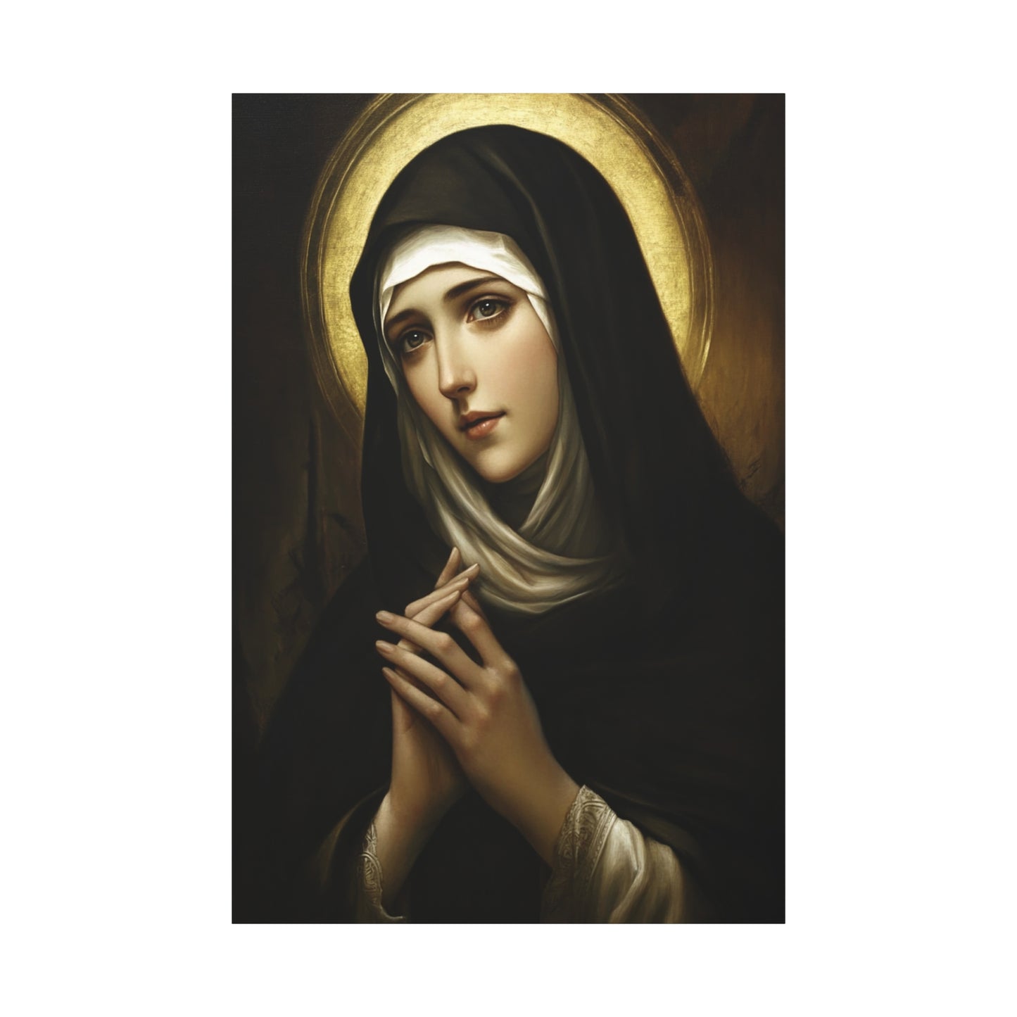 St. Bridget of Sweden Catholic Canvas Wall Art, Christian Decor