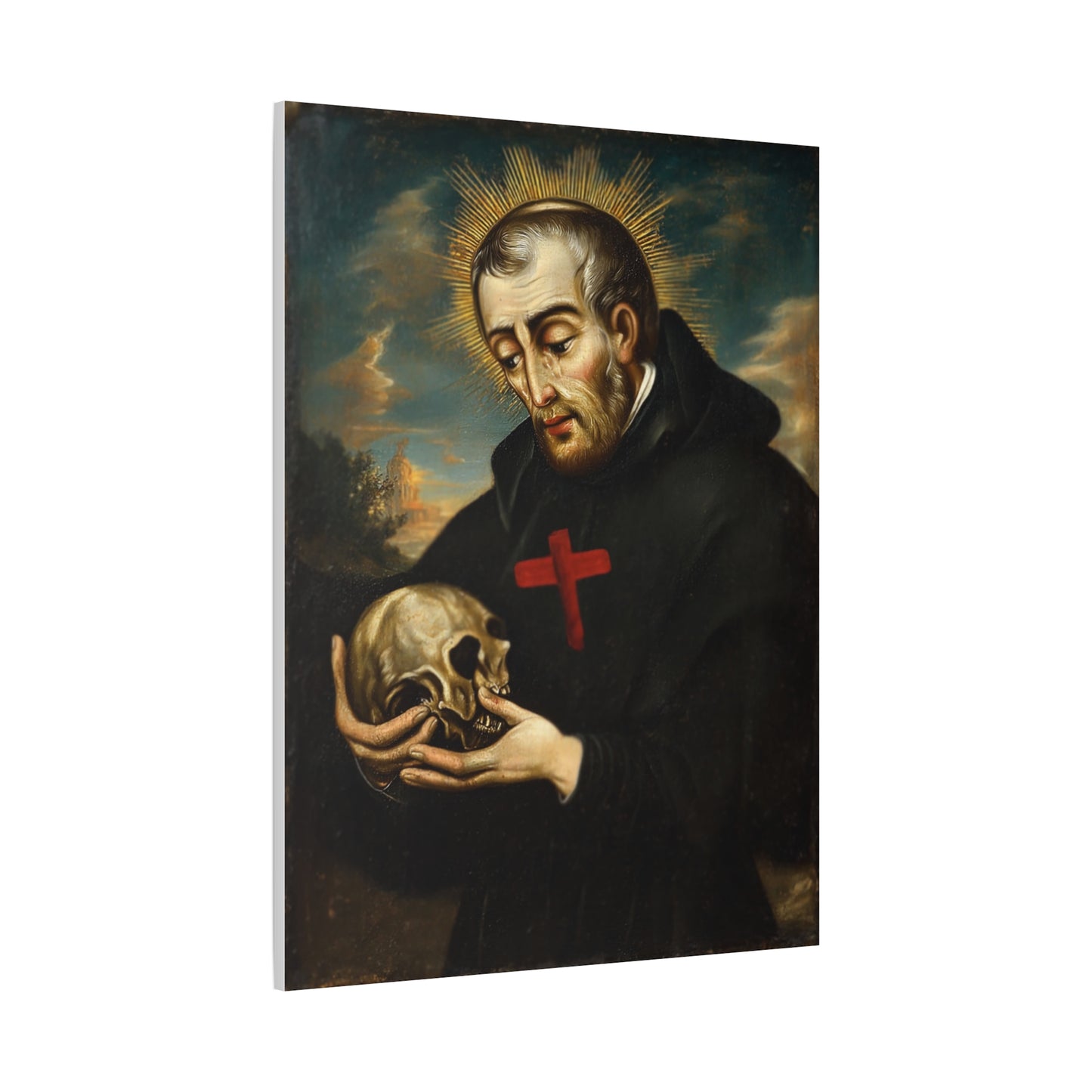 St. Camillus de Lellis Catholic Canvas Wall Art, Christian Decor