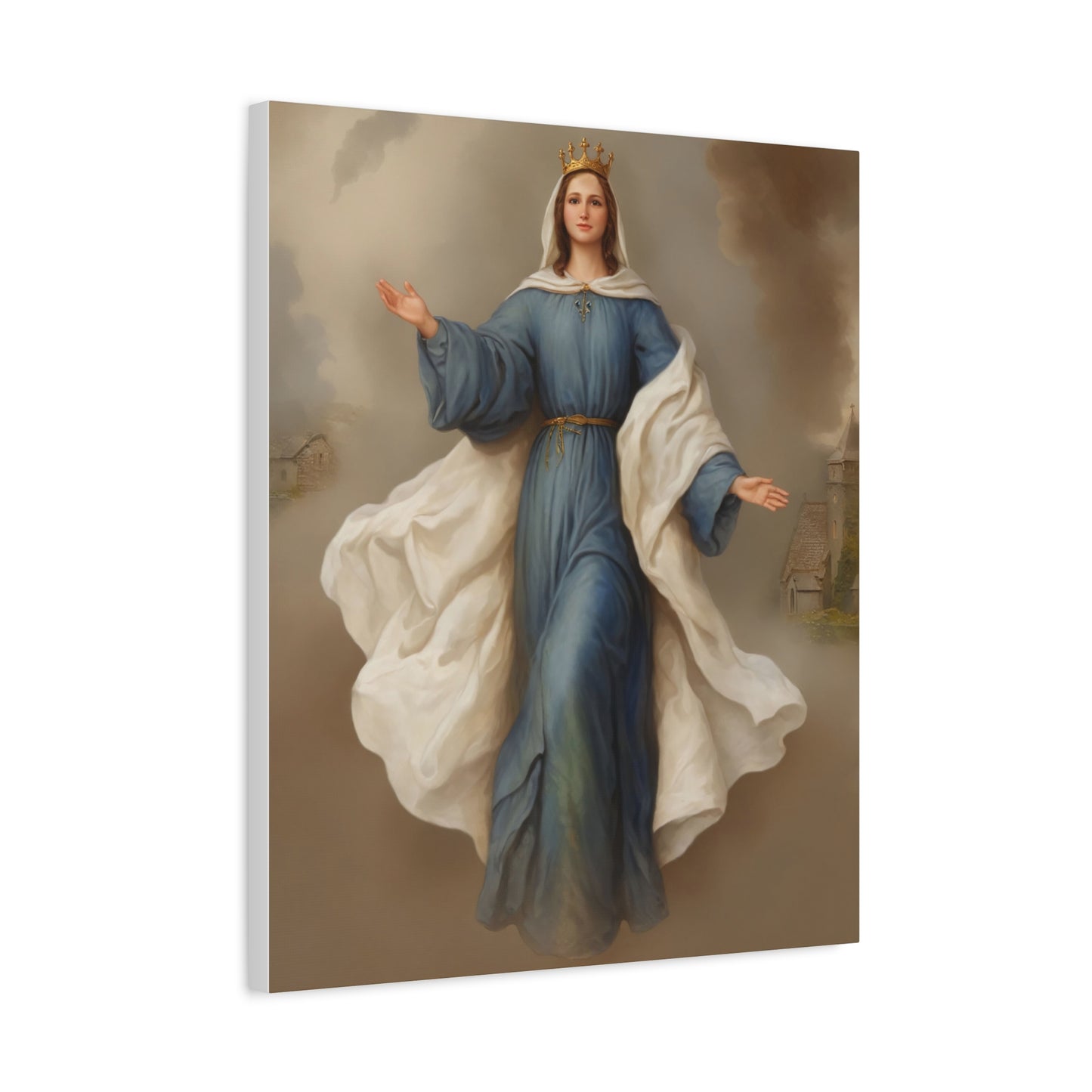 Mother Mary Our Lady of Knock Catholic Canvas Wall Art, Christian Decor