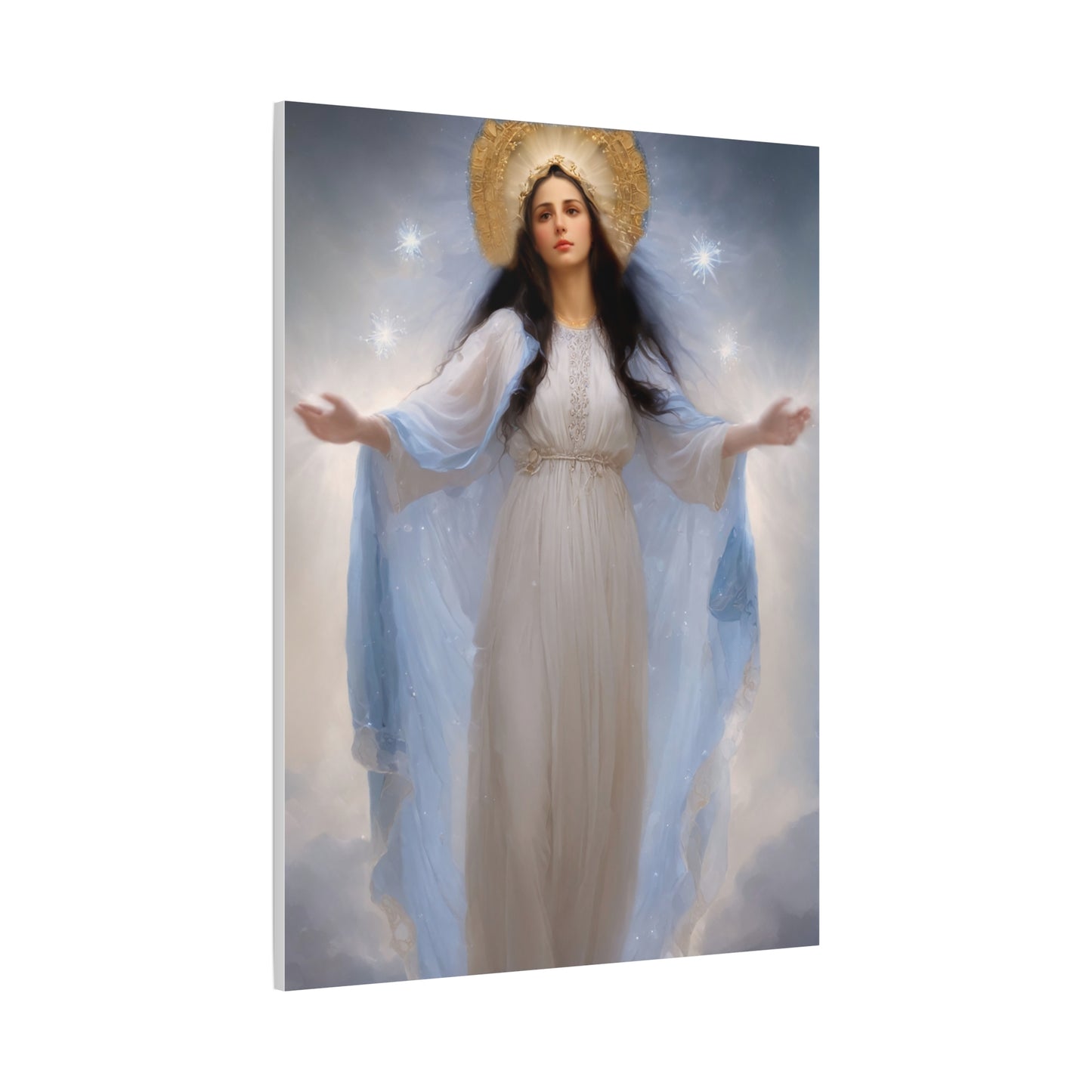 Ready to Hang - Our Lady of Stars Virgin Mary Catholic Canvas Wall Art, Christian Decor