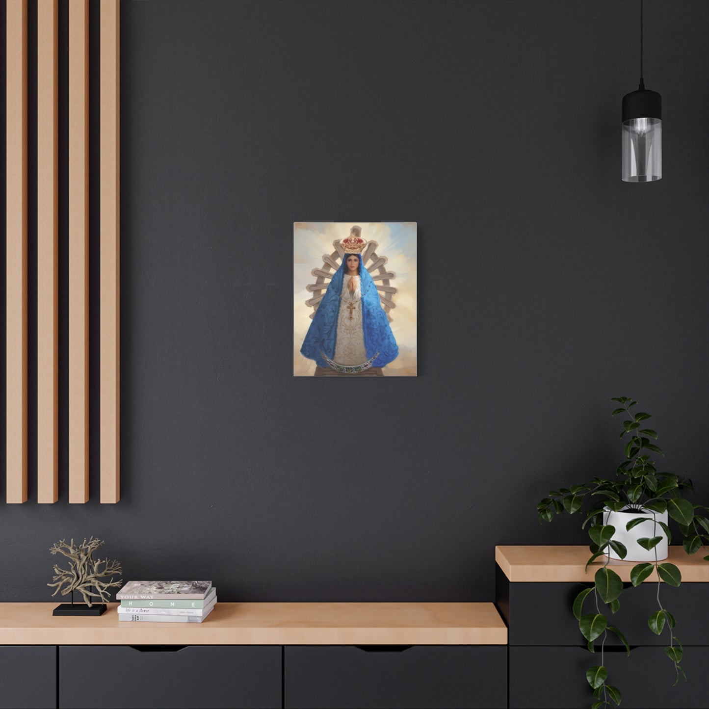 Ready to Hang - Our Lady of Lujan Virgin Mary Catholic Canvas Wall Art, Christian Decor