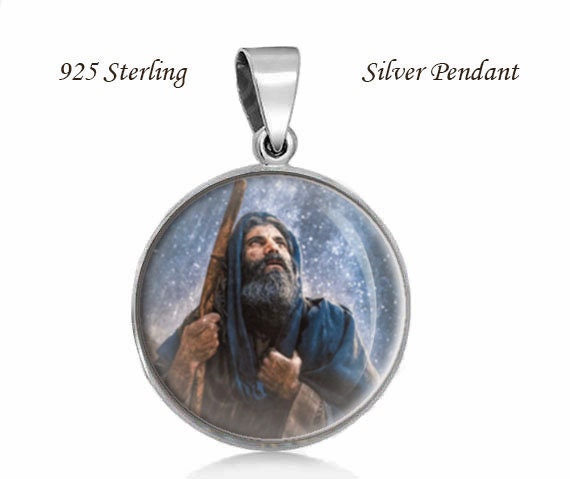 Abraham Round Pendant Sterling Silver Medal