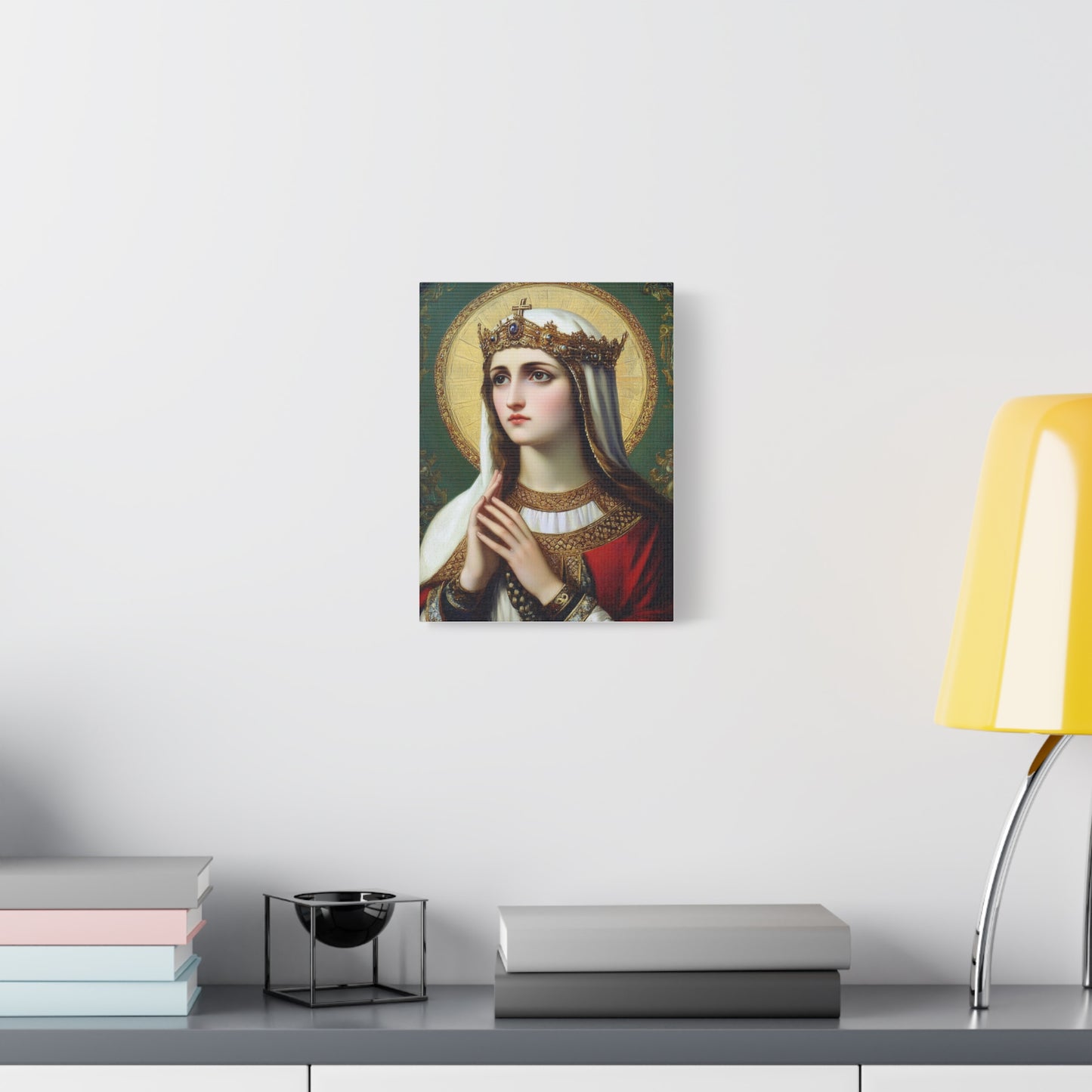 St. Elizabeth of Hungary Catholic Canvas Wall Art, Christian Decor