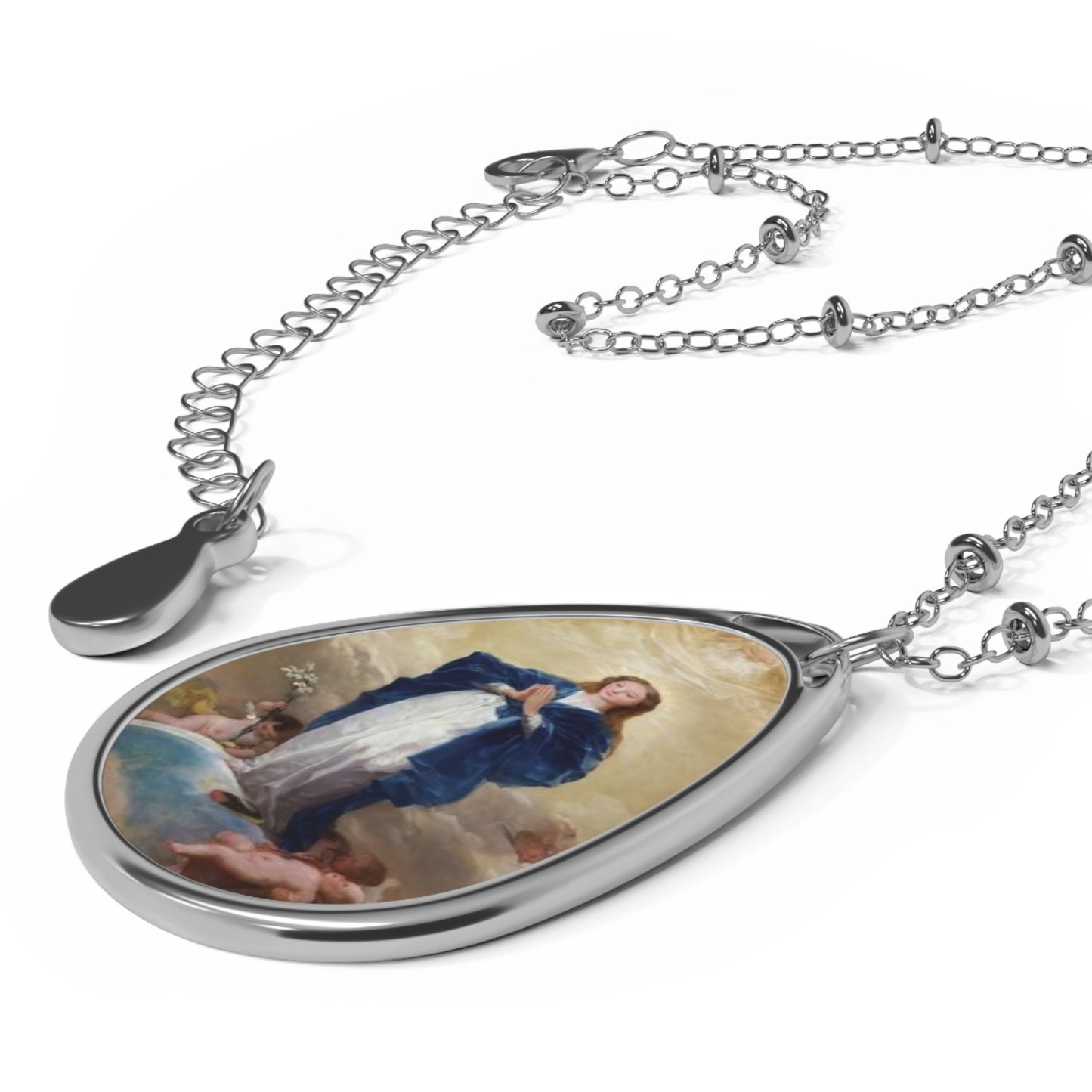 Mary Immaculate Conception Catholic Necklace Pendant Drop