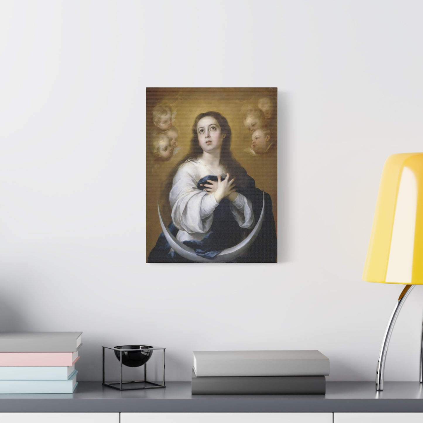 Ready to Hang - Immaculate Conception Virgin Mary Catholic Canvas Wall Art, Christian Decor