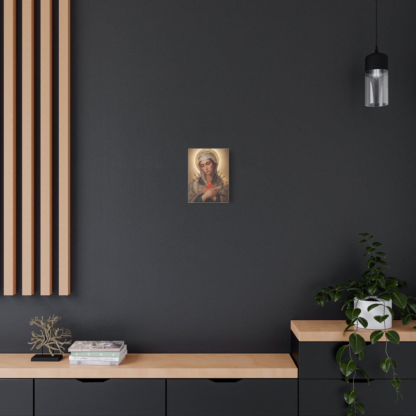 Ready to Hang - Mary Our Lady Of Sorrows Catholic Canvas Wall Art, Christian Decor
