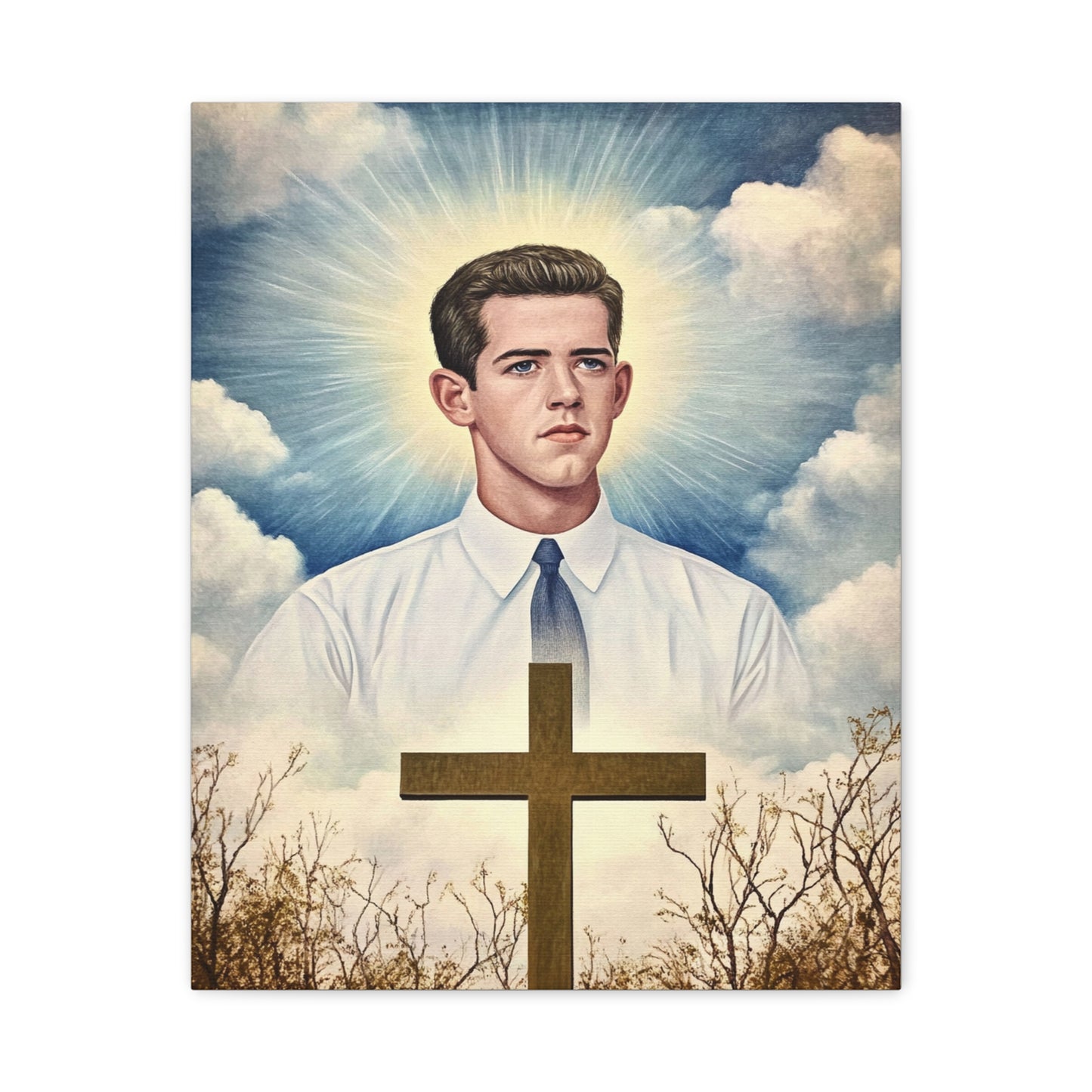 Bl. Alberto Marvelli Canvas Print, Catholic Decor Wall, Gift Religious Christian
