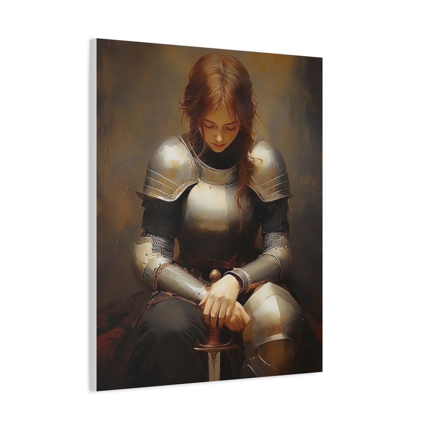 St. Joan of Arc Patron Catholic Canvas Wall Art, Christian Decor
