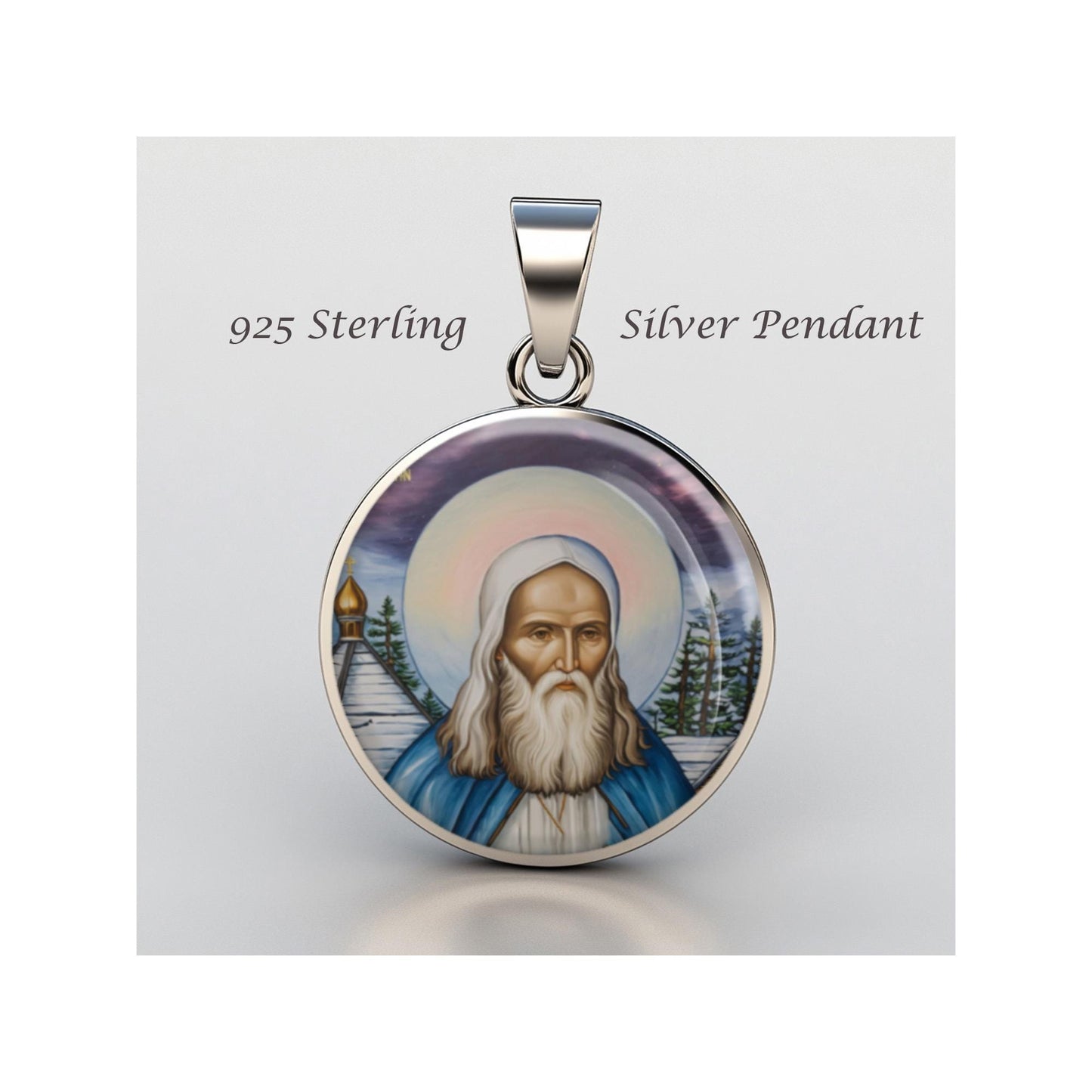 Saint Herman Of Alaska Religious Devotional sterling silver 925 Christian Medal Patron