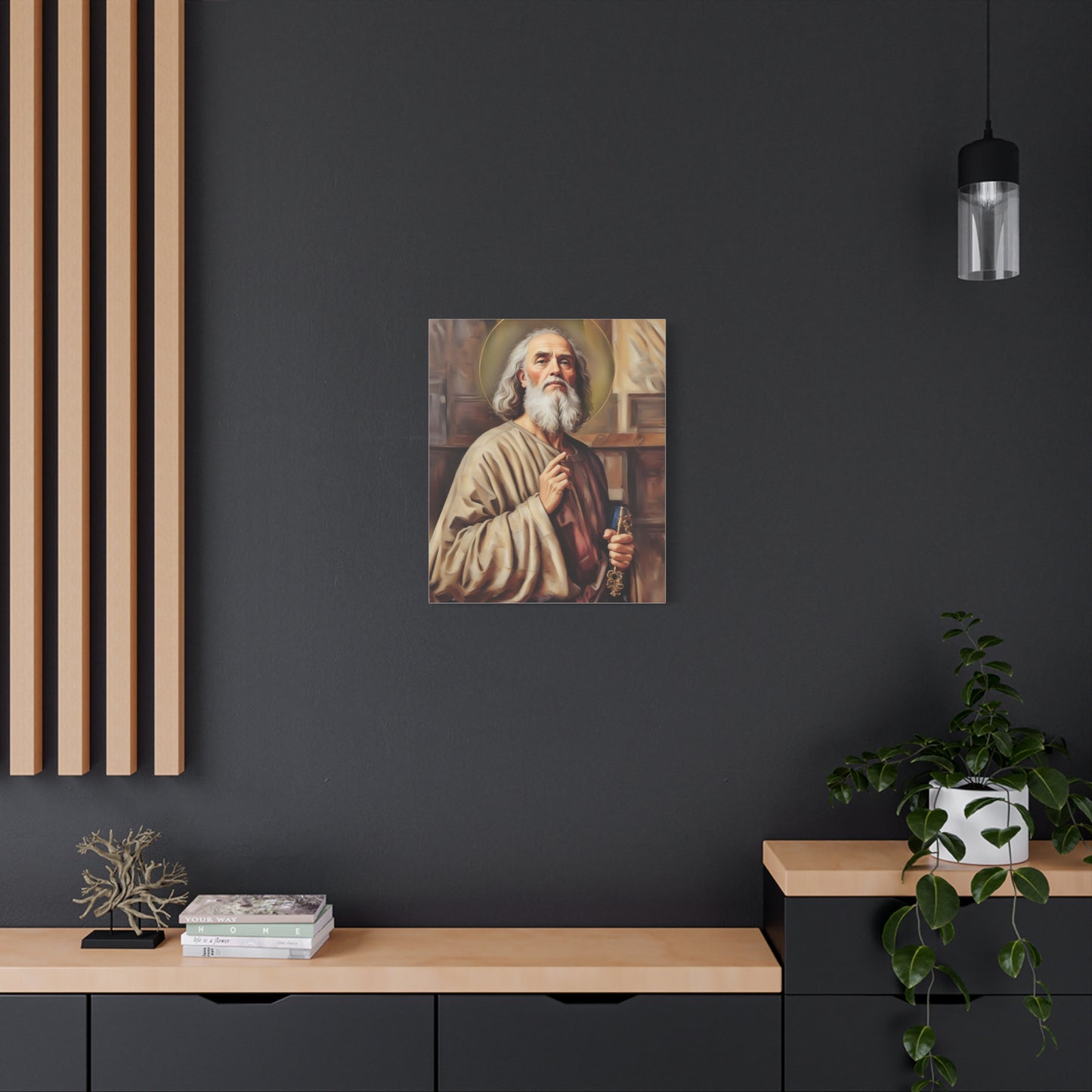 Ready to Hang - St. Peter the Apostle Catholic Canvas Wall Art, Christian Decor