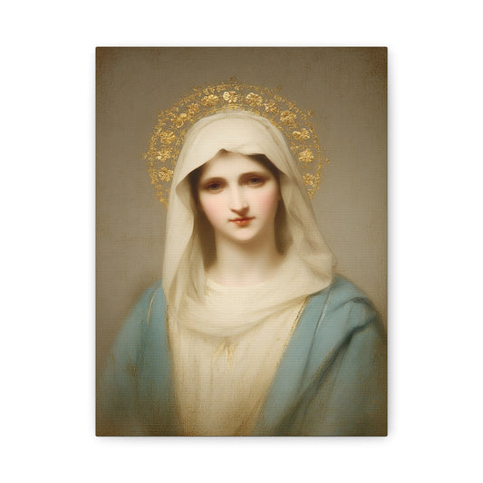 Holy Mother Mary Catholic Canvas Wall Art, Christian Decor