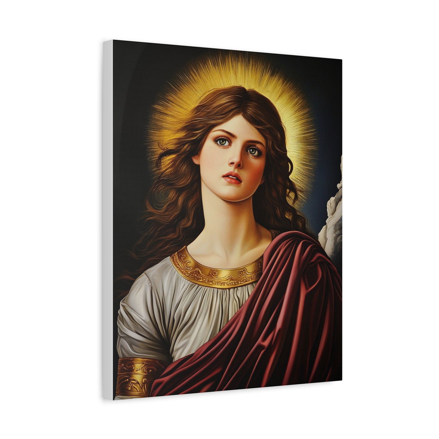 St. Barbara Catholic Saint Canvas Print, Catholic Decor Wall, Gift Religious Christian