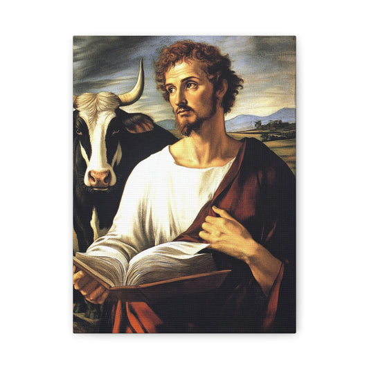 St. Luke the Evangelist Catholic Canvas Wall Art, Christian Decor