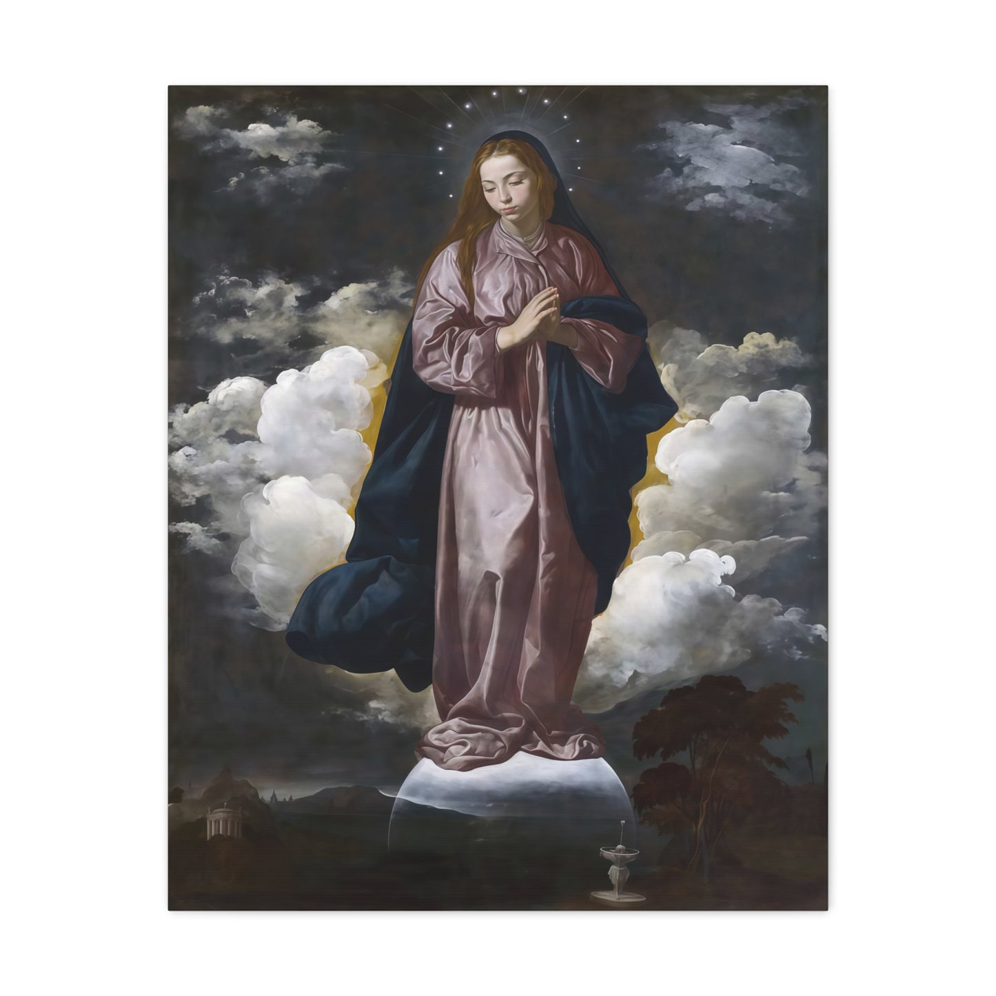 Ready To Hang - Mary Immaculate Conception Catholic Canvas Wall Art, Christian Decor