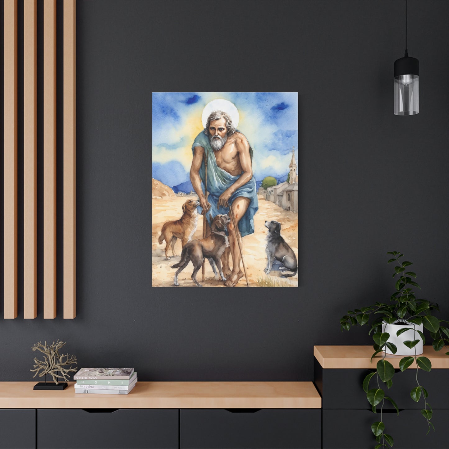 St. Lazarus of Bethany Catholic Canvas Wall Art, Christian Decor
