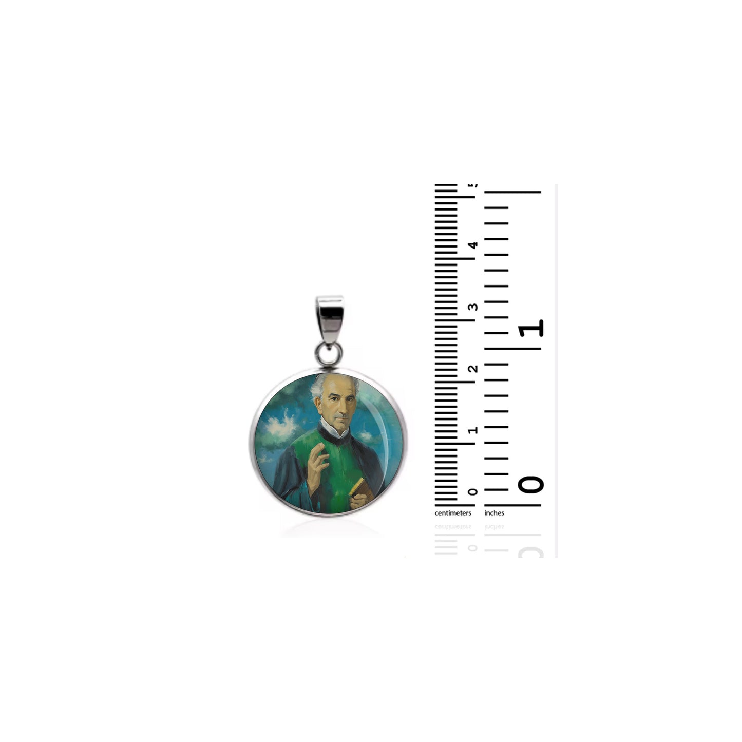 Saint Luigi Scrosoppi Catholic sterling silver 925 Christian Medal Patron image 1