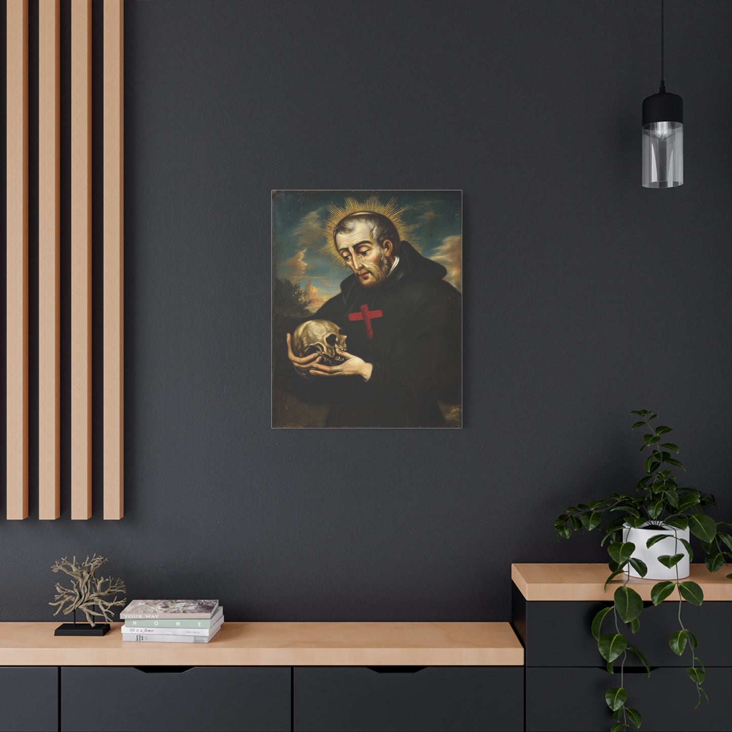 St. Camillus de Lellis Catholic Canvas Wall Art, Christian Decor
