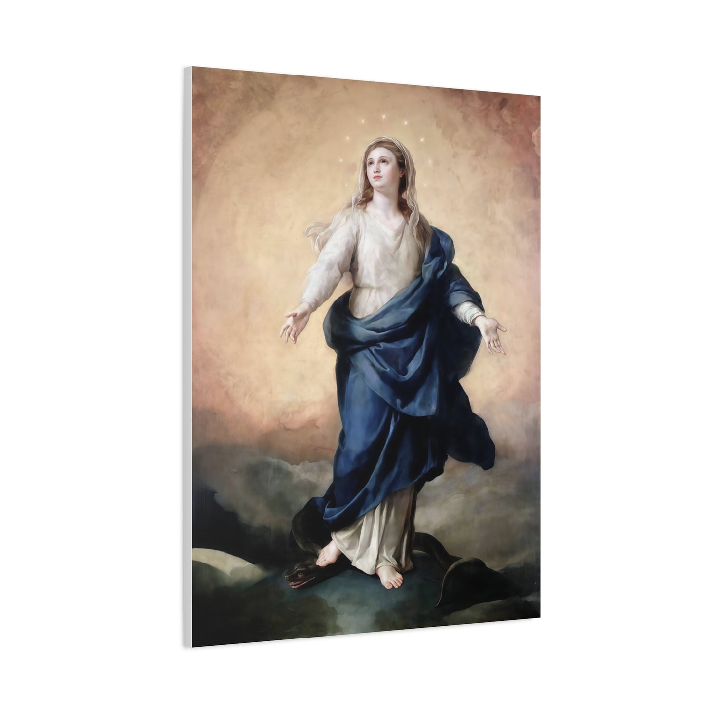 Ready to Hang - Immaculate Conception Virgin Mary Catholic Canvas Wall Art, Christian Decor