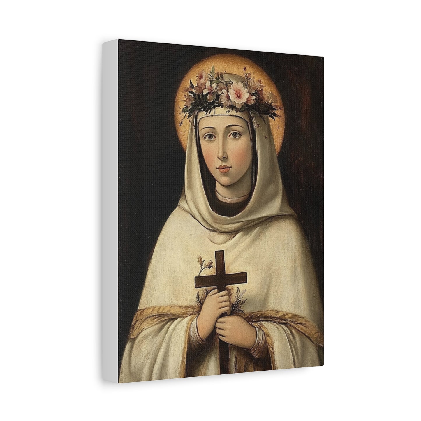 Ready To Hang - St. Rose of Lima Catholic Canvas Wall Art, Christian Decor