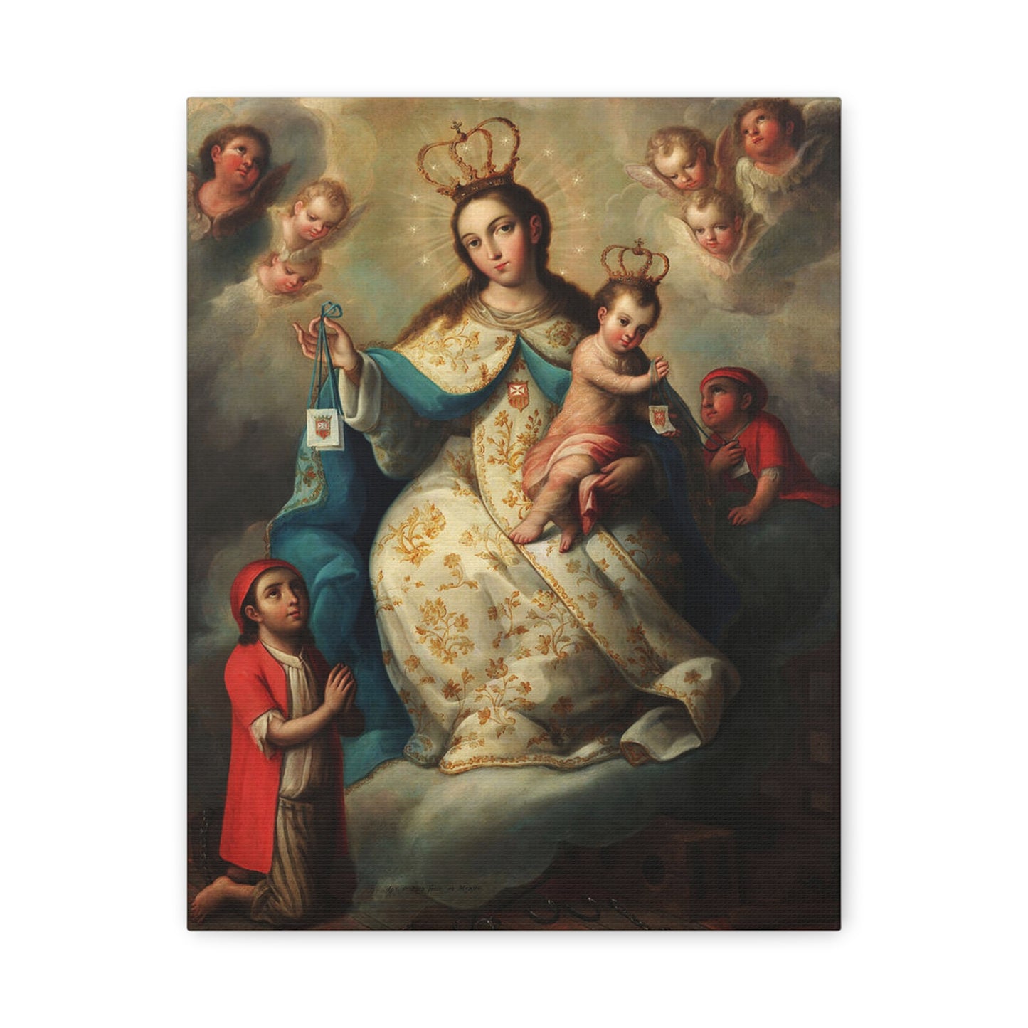 Virgin of Mercyu Catholic HQ Print on Canvas Ready To Hang - Virgin Mary Canvas