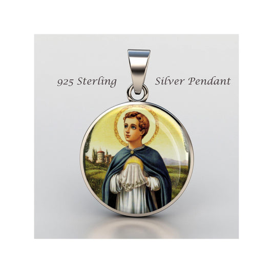 Saint Tarcisius Religious Christian sterling silver 925 Christian Medal Patron Pendant