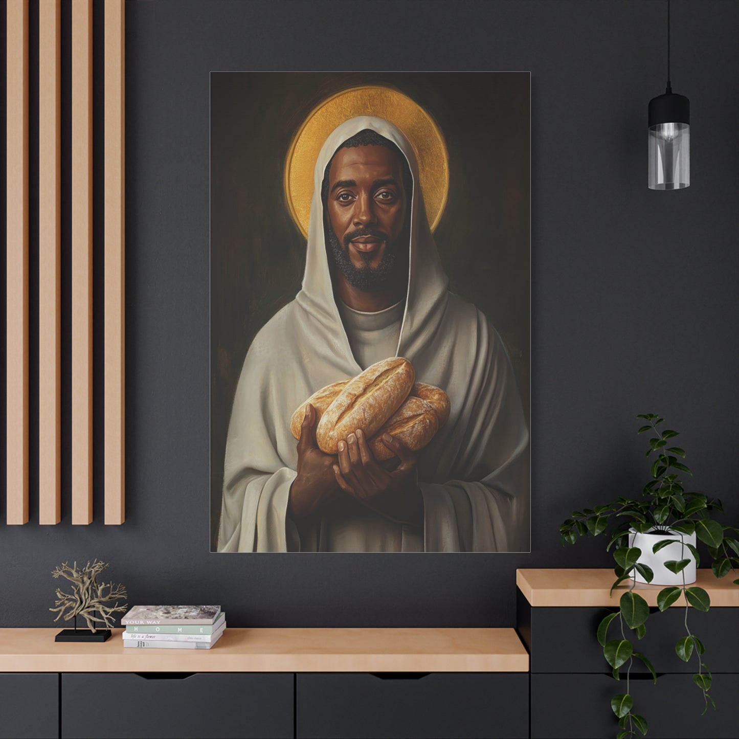 Benedict the Moor Canvas Print, Catholic Decor Wall, Gift Religious Christian