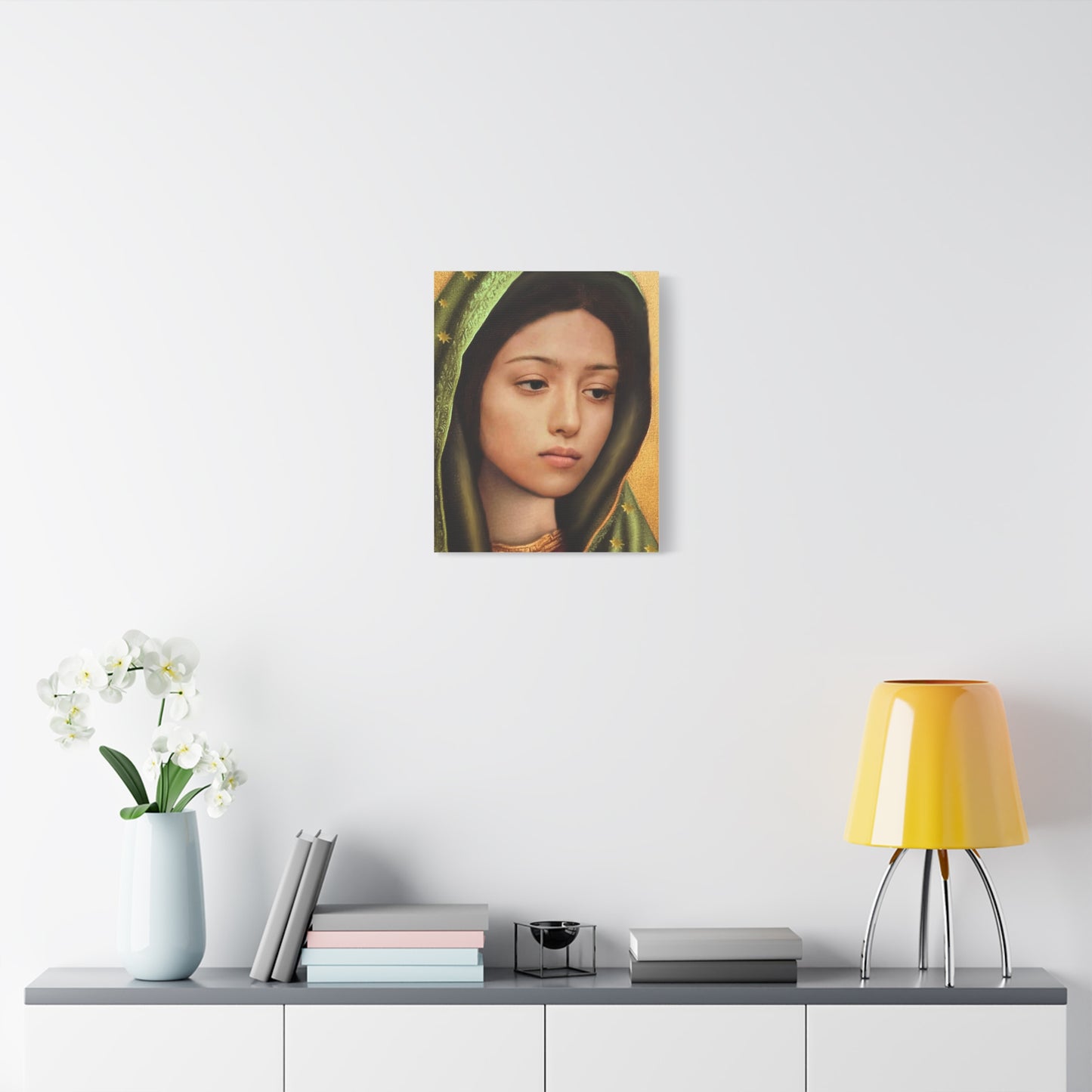 Our Lady of Guadalupe Mary Catholic Canvas Wall Art, Christian Decor