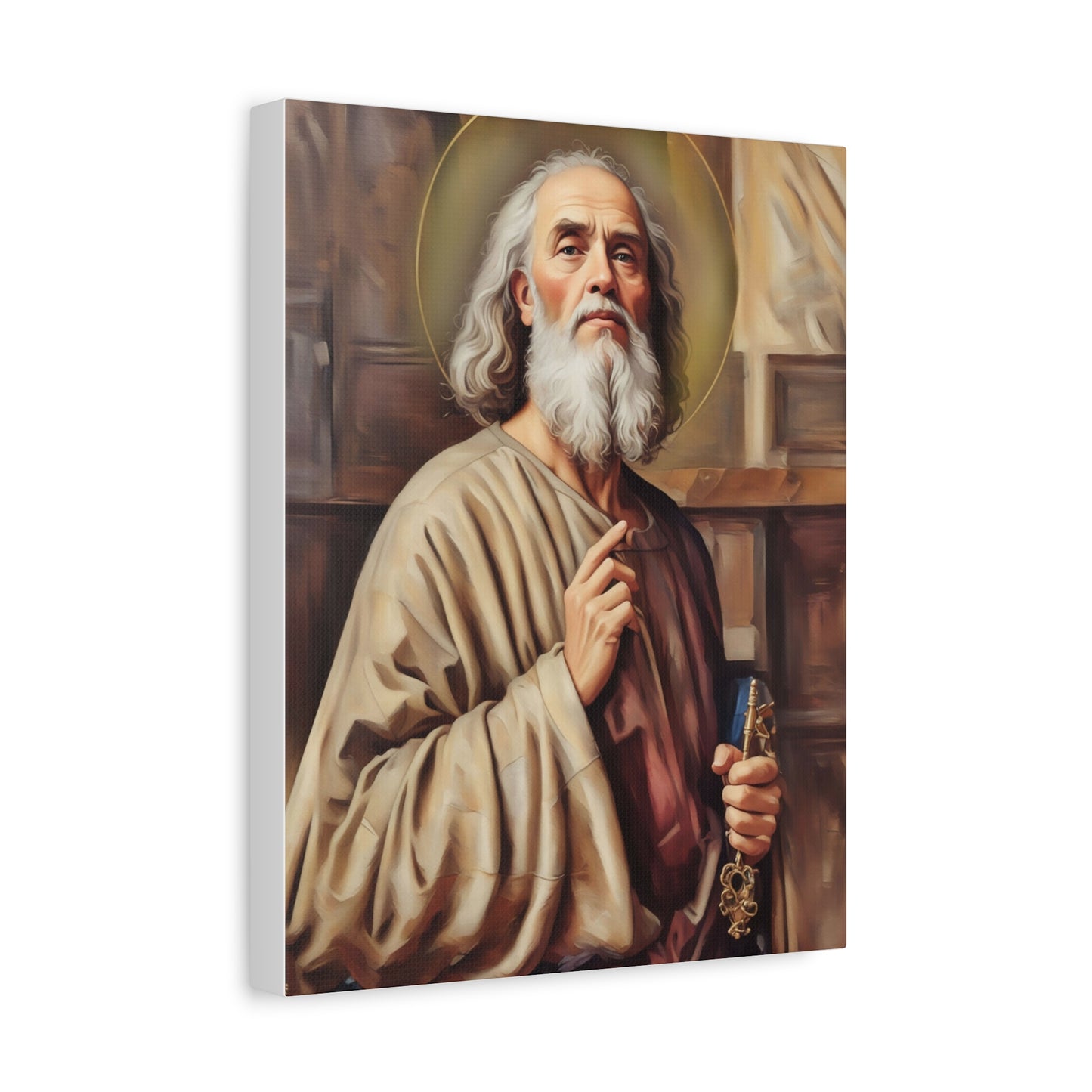 Ready to Hang - St. Peter the Apostle Catholic Canvas Wall Art, Christian Decor