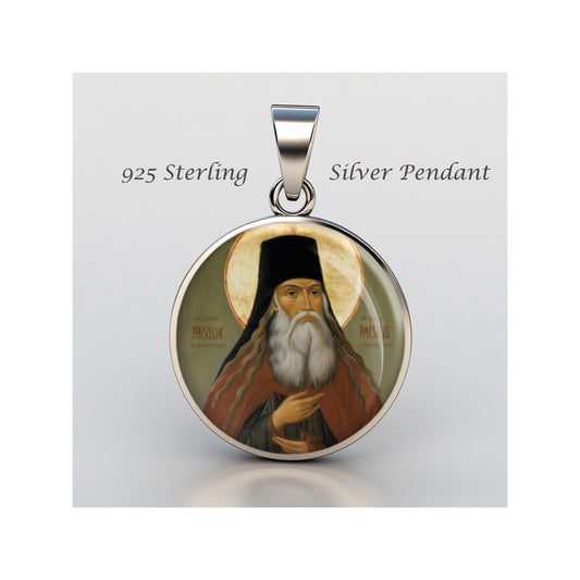 Saint Paisius Velichkovsky Wieliczkowski Monk sterling silver 925 Medal Patron