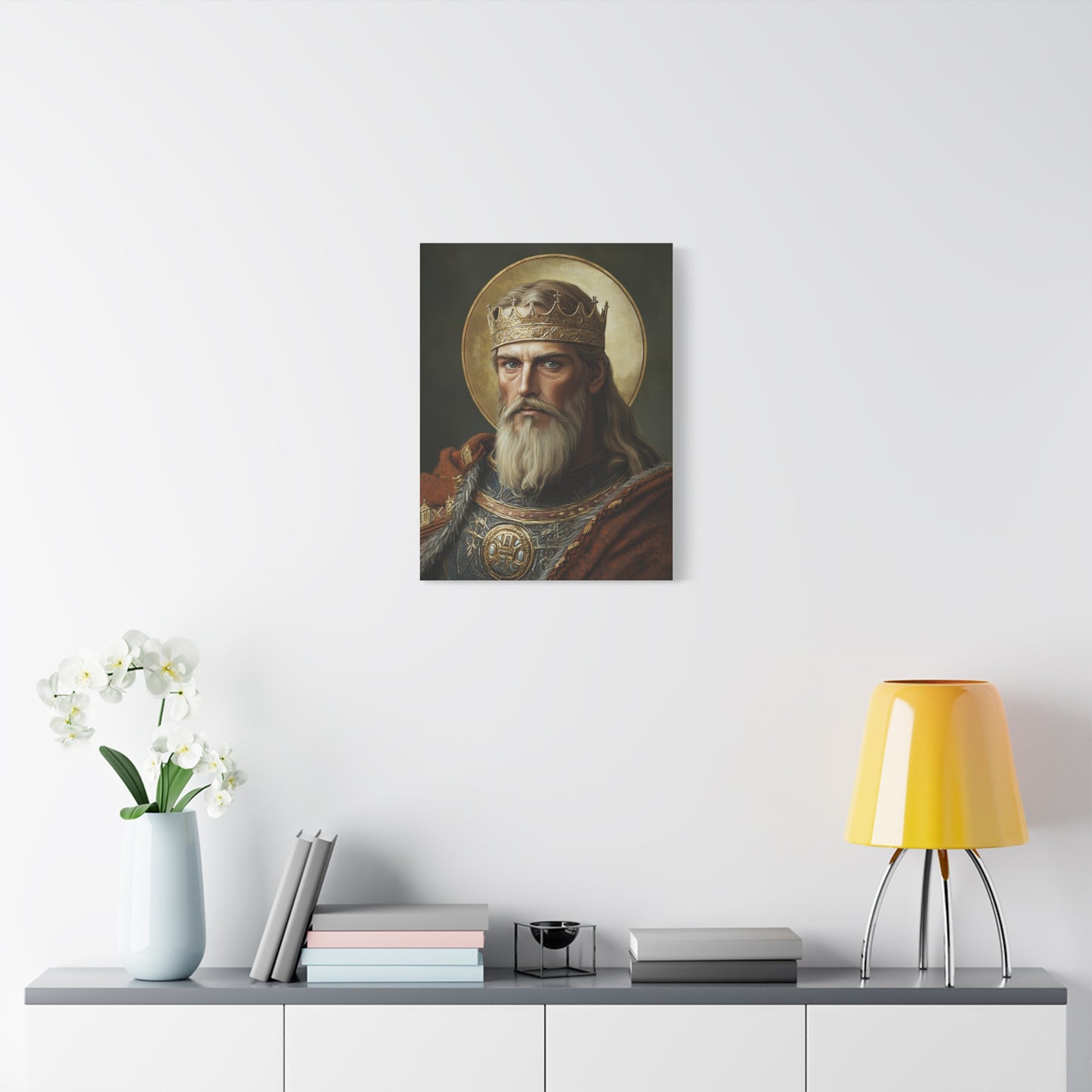 Ready to Hang - St. Olaf of Norway Catholic Canvas Wall Art, Christian Decor