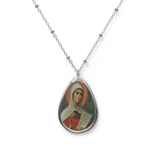 St. Amalberga of Maubeuge Necklace Drop Pendant