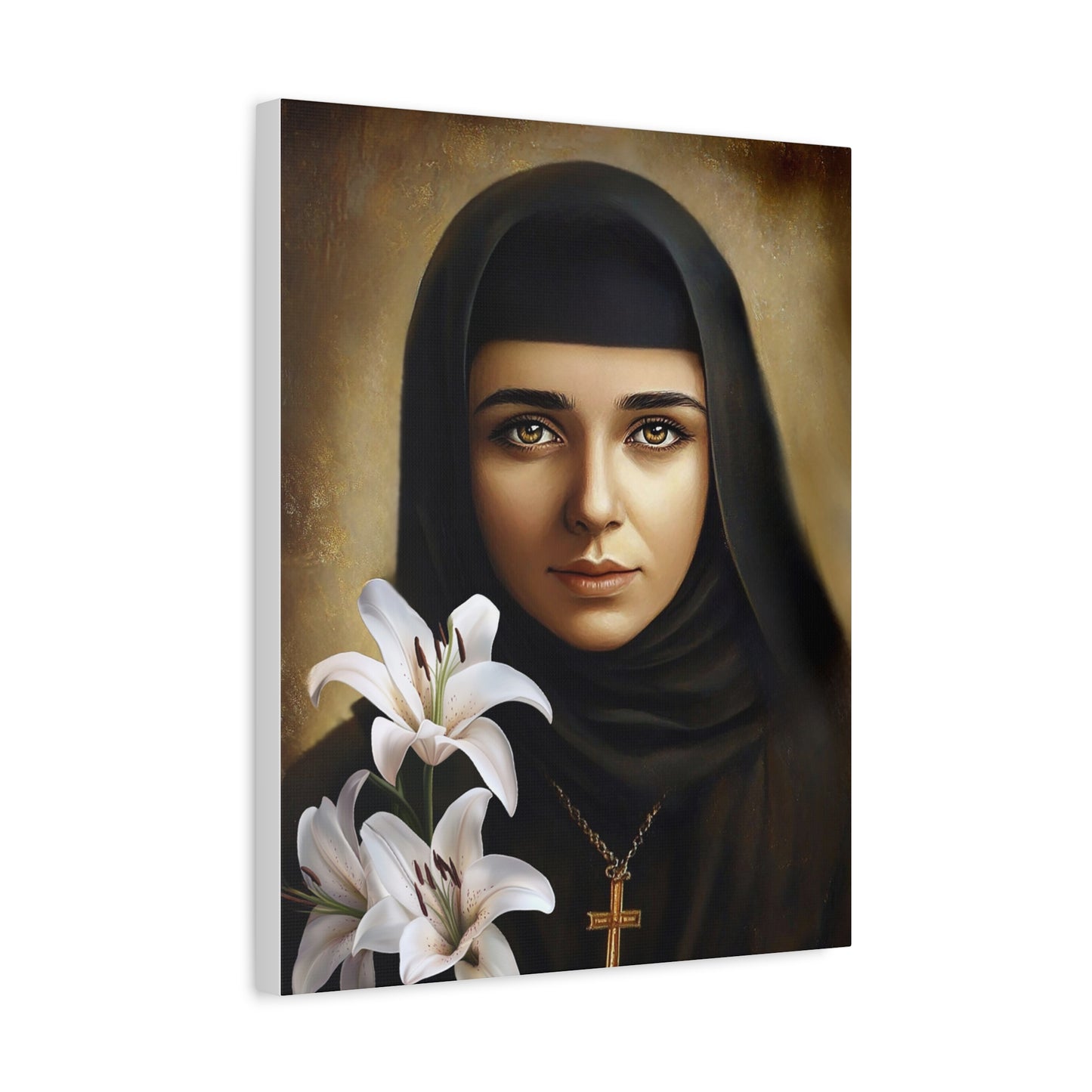 Ready To Hang - St. Rafqa Rebecca Catholic Canvas Wall Art, Christian Decor