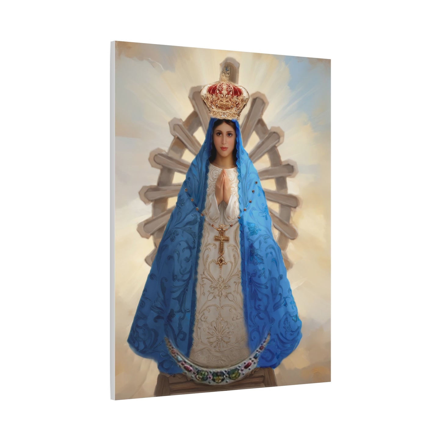 Ready to Hang - Our Lady of Lujan Virgin Mary Catholic Canvas Wall Art, Christian Decor