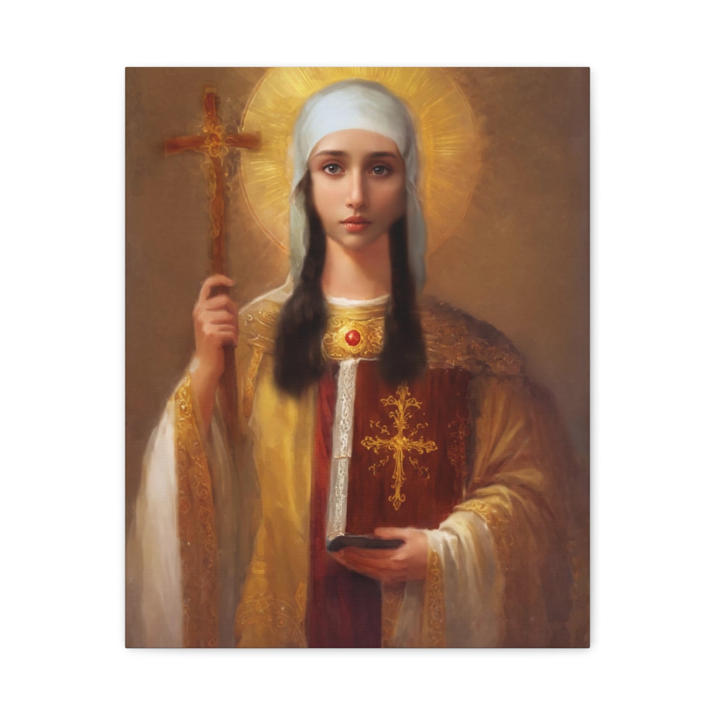 Ready to Hang - St. Nina of Georgia Religious Canvas Wall Art, Christian Decor