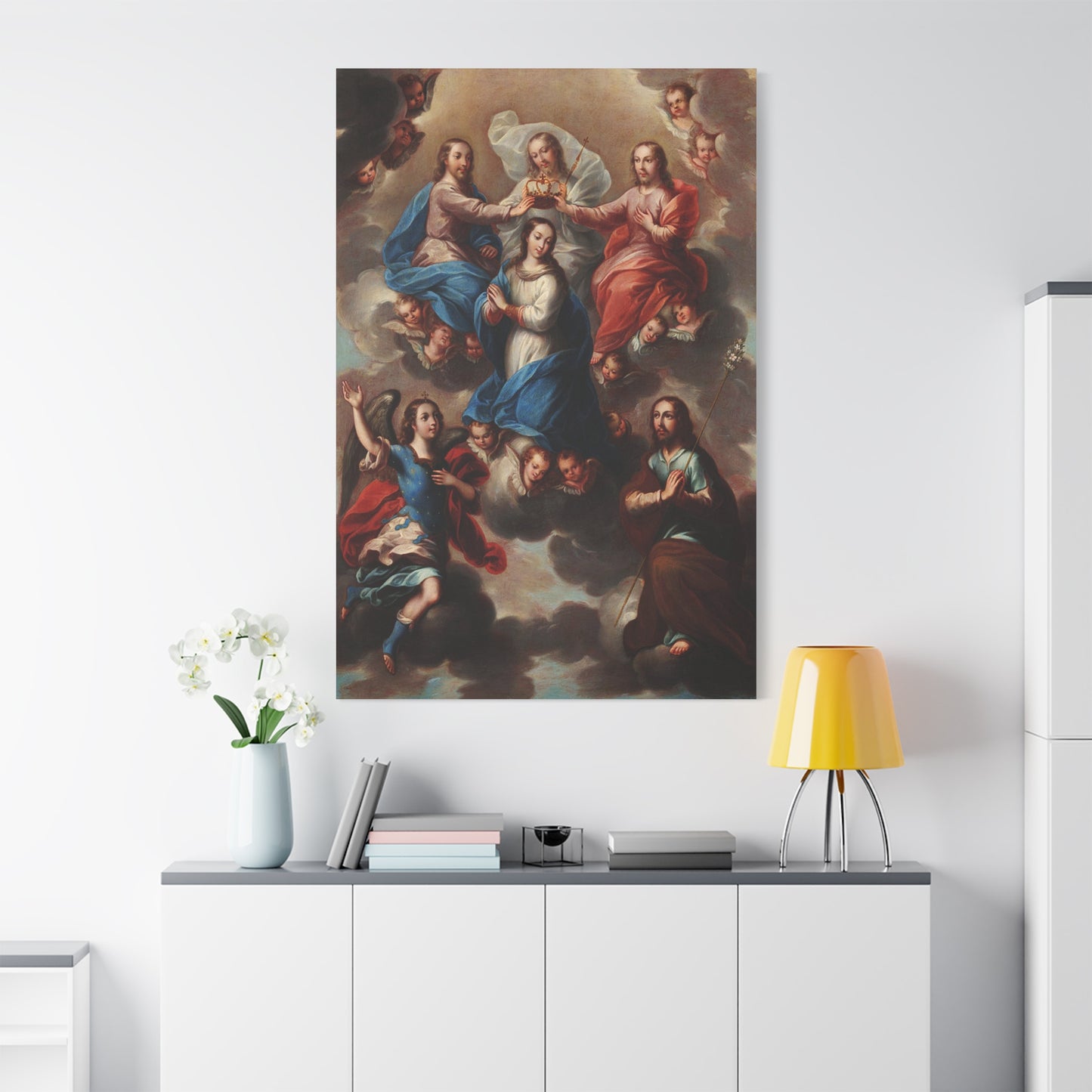 The Crowning of the Virgin Catholic HQ Print on Canvas Ready To Hang - Virgin Mary Canvas