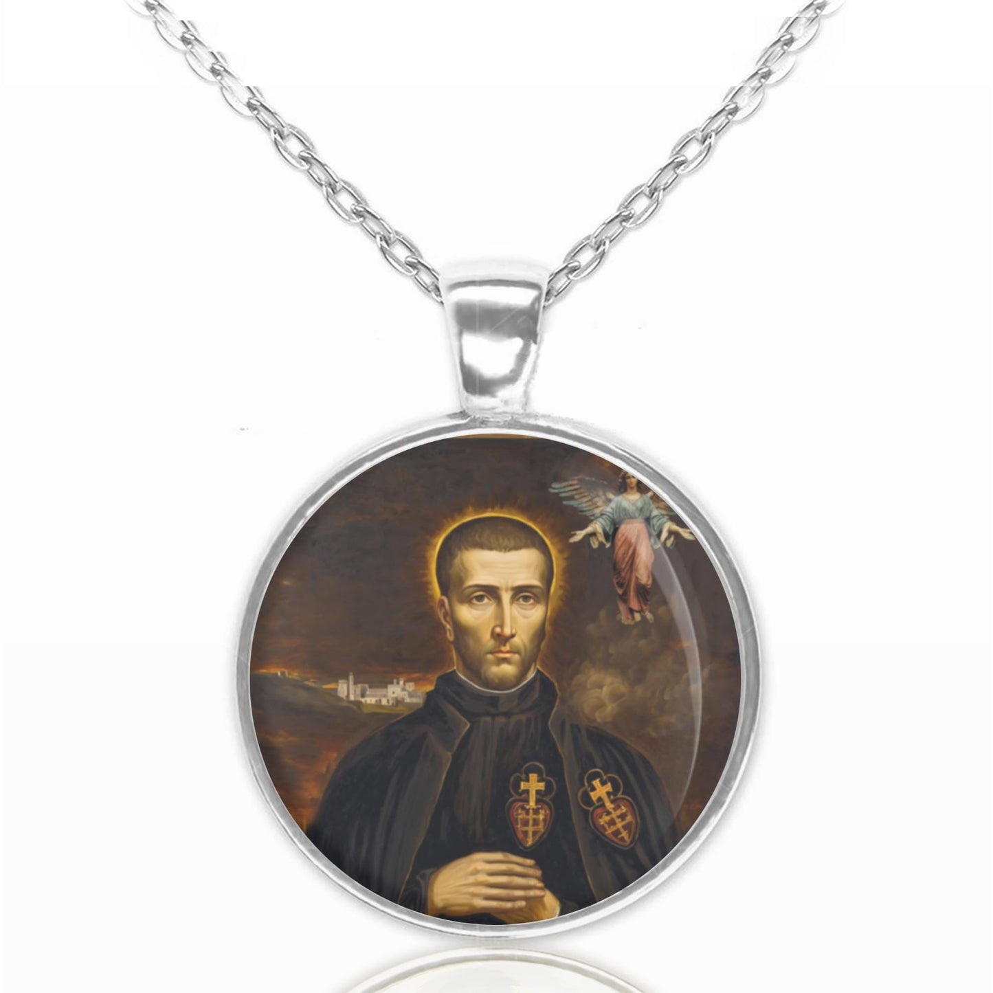 Blessed Grimoaldo of the Purification - Catholic Necklace Medal w Chain Pendant Christian Religious Jewelry
